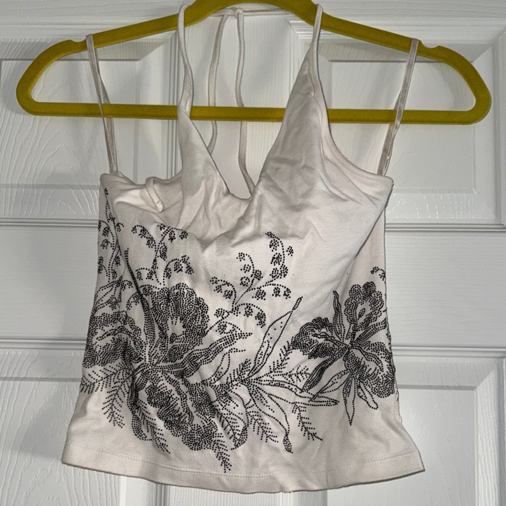 The Limited Floral Embroidered White Top